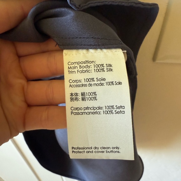 3.1 Phillip Lim Silk Mini Dress in Navy Blue Size 2 - Picture 8 of 10